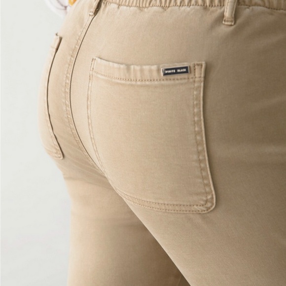 White House Black Market Curvy-Fit Soft Denim MidRise Skinny Jeans Beige 10 Long - Picture 4 of 13